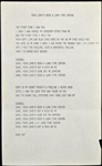 Elvis Presley Lyric Sheet for "Your Loves Been A Long Time Coming" from His Personal On-Stage Concert Binders - from Tour Manager/Photographer Ed Bonja
