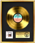 RIAA Gold Record Award for 1971 LP <em>Led Zeppelin IV</em> - “Presented to LED ZEPPELIN”