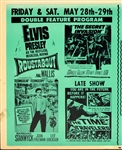 1964 <em>Roustabout</em> Local Window Card Movie Poster – Promoting 10 Films at a Drive-In Movie Theatre