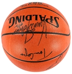 1991 San Antonio Spurs Team Signed Basketball with David Robinson, Sean Elliott and Terry Cummings (BAS)