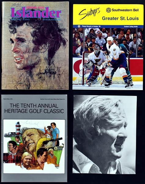 Baseball, Football, Hockey and Golf Signed Collection of 20 Incl. Arnold Palmer, Alex Rodriguez, Ken Griffey, Jr., Brett Hull, Tom Landry and Others (BAS)
