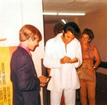 Elvis Presley Owned and Worn White Overcoat with Photos of Him Wearing in Las Vegas in 1969! Former Jimmy Velvet Collection