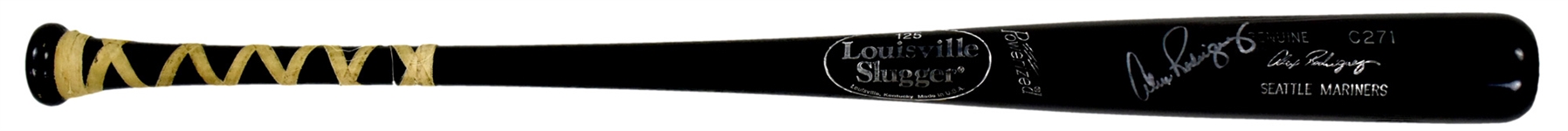 1998 Alex Rodriguez Signed Louisville Slugger Game Used Bat and Signed Game Used Nike Batting Gloves (BAS)