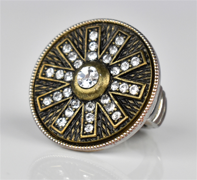 1970s Elvis Presley Owned Mexican Sundial Jumpsuit "Companion" Ring – Unusual Large Round Ring with Wristwatch-Like Band