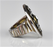 1970's Elvis Presley Owned Mexican Sundial Jumpsuit Companion Ring – Unusual Large Round Ring with Wristwatch-Like Band
