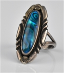 1960s Elvis Presley Owned Sterling Silver and Luminescent Blue Stone Ring -  “NAKAI” Makers Mark - Gifted to His Cousin Patsy Presley
