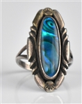 1960's Elvis Presley Owned Sterling Silver and Luminescent Blue Stone Ring -  “NAKAI” Maker's Mark - Gifted to His Cousin Patsy Presley