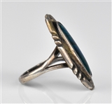1960's Elvis Presley Owned Sterling Silver and Luminescent Blue Stone Ring -  “NAKAI” Maker's Mark - Gifted to His Cousin Patsy Presley