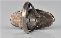 1960's Elvis Presley Owned Sterling Silver and Luminescent Blue Stone Ring -  “NAKAI” Maker's Mark - Gifted to His Cousin Patsy Presley
