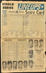 1959 World Series Newspaper Scorecard Signed by Sandy Koufax, Don Drysdale and 11 Others (BAS)