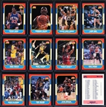 1986 Fleer Basketball Complete Set (132) with #57 Michael Jordan PSA VG-EX 4