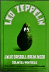 1969 Led Zeppelin Avocado BG-170 Bill Graham Concert Poster FIRST PRINTING - April 24-27, 1969 Fillmore/Winterland