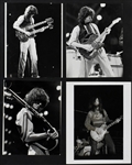 Jimmie Page Signed Limited Edition 16x20 Fine Art Print Performing at Earls Court Arena in 1975 (BSA) and Four Press Photos