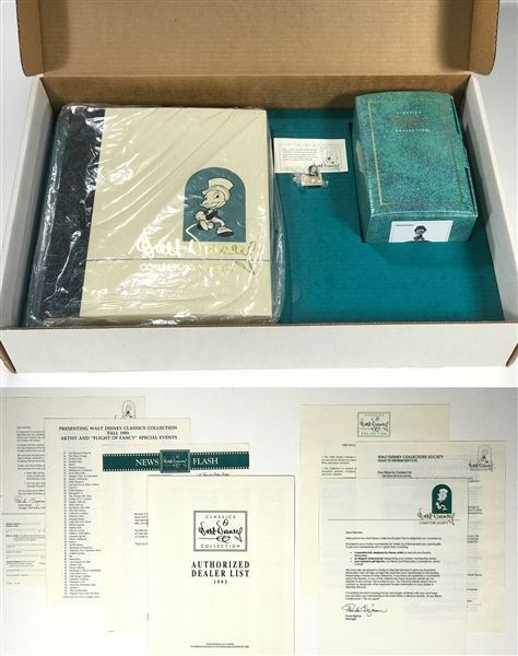 1993 Walt Disney Classics Collection Statues "Charter Membership" Kits (6) – "Jiminy Cricket" Statues in Stunning "MINT IN BOX" Condition