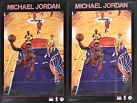 1987 Starline MICHAEL JORDAN Chicago Bulls Posters (2) Dunking on the Lakers