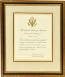 President Richard Nixon Armed Forces Commemoration Document in Framed Display (Facsimile Signature)