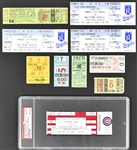 1930's-1990's MLB Historic Game Ticket Collection of 10
