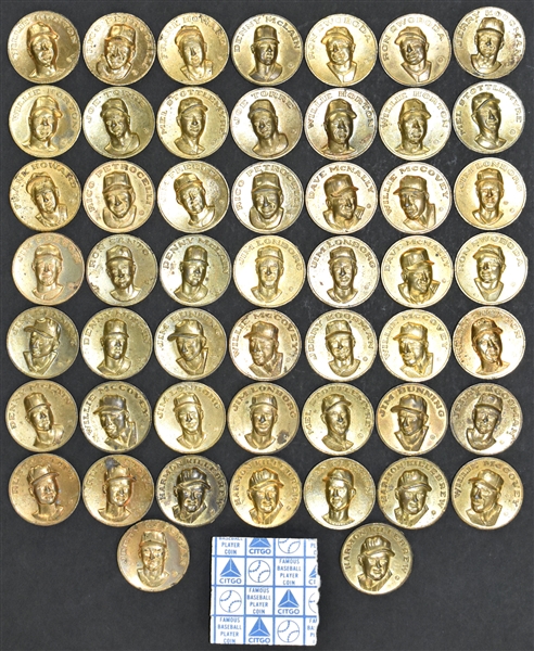 1969 Citgo Coins Group of 41 with Duplication and Unopened Pack Example