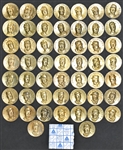 1969 Citgo Coins Group of 41 with Duplication and Unopened Pack Example