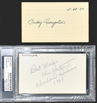 1930's-1970's Baseball Hall of Famer and Superstar Autograph Collection (8 Pieces) Incl. Jim “Catfish” Hunter (BAS)