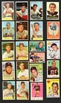 1940's-1960's Topps, Bowman, Fleer and Leaf Baseball and Fooball Shoebox Collection of 91 Different