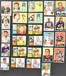 1940's-1960's Topps, Bowman, Fleer and Leaf Baseball and Fooball Shoebox Collection of 91 Different