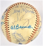 1976 Chicago White Sox Team Signed Baseball with Minnie Minoso, Nancy Faust (Organist) and76 ROY Mark Fidrych! (17 Signatures) (BAS)