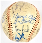 1976 Chicago White Sox Team Signed Baseball with Minnie Minoso, Nancy Faust (Organist) and76 ROY Mark Fidrych! (17 Signatures) (BAS)