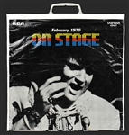 1970 Elvis Presley Las Vegas Summer Festival Concert Souvenir Plastic Bag Featuring <em>On Stage, February 1970</em>