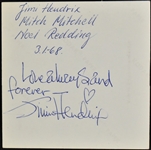 1968 Jimi Hendrix Signed Photograph of Himself, Mitch Mitchell and Noel Redding - “Love Always and Forever Jimi Hendrix (BAS)