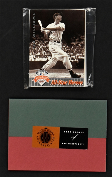 1992 Ted Williams Upper Deck Authenticated Limited Edition (66/521) Signed “All-Star Heroes” Giant Card - with Original UDA Box 