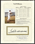 Baseball Hall of Famers and Superstars Signed Photos (5) Incl. Ted Williams and Willie Mays (BAS)