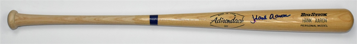 Hank Aaron Signed Adirondack Baseball Bat (BAS)