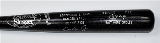 Cal Ripken Signed “September 6, 1995 Camden Yards” Limited Edition Bat (967/2131) (BAS)