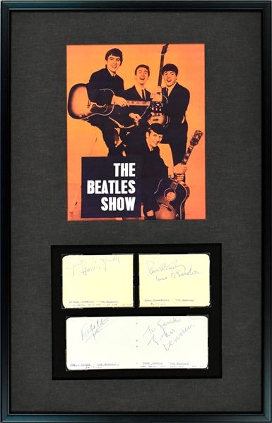 1963 Beatles Signed Autograph Book Pages – Paul McCartney, John Lennon, George Harrison and Ringo Starr (BAS)