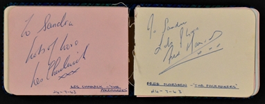 1963 Beatles Signed Autograph Book Pages – Paul McCartney, John Lennon, George Harrison and Ringo Starr (BAS)
