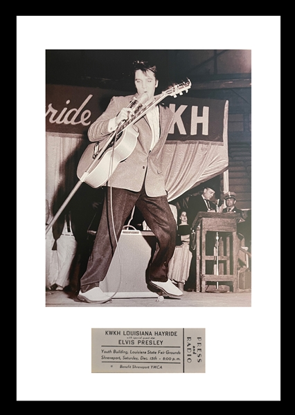 December 15, 1956, Full Press and Radio” Ticket for Elvis Presley at the Louisiana State Fairgrounds in Shreveport