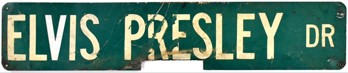 “ELVIS PRESLEY DR” Street Sign from His Birthplace, Tupelo, Mississippi
