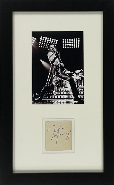 Freddie Mercury Signature from Queens 1981 Brazil Concert Tour (BAS)