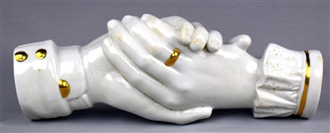 Elvis Presley and Priscilla Presley “Newlyweds Holding Hands” Ceramic Keepsake– From the Collection of Graceland Cook Nancy Rooks