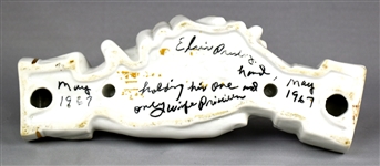 Elvis Presley and Priscilla Presley “Newlyweds Holding Hands” Ceramic Keepsake– From the Collection of Graceland Cook Nancy Rooks