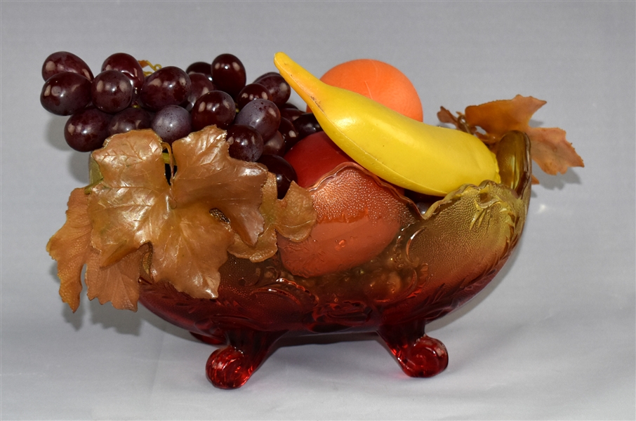Elvis Presleys Decorative Glass Fruit Bowl and Fruit from Graceland– From the Collection of Graceland Cook Nancy Rooks