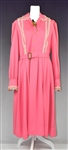 Elvis Presley's Grandmother Minnie Mae's Pink Dress and Decorative Clip– From the Collection of Graceland Cook Nancy Rooks