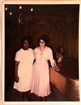 Elvis Presley's Grandmother Minnie Mae's Pink Dress and Decorative Clip– From the Collection of Graceland Cook Nancy Rooks
