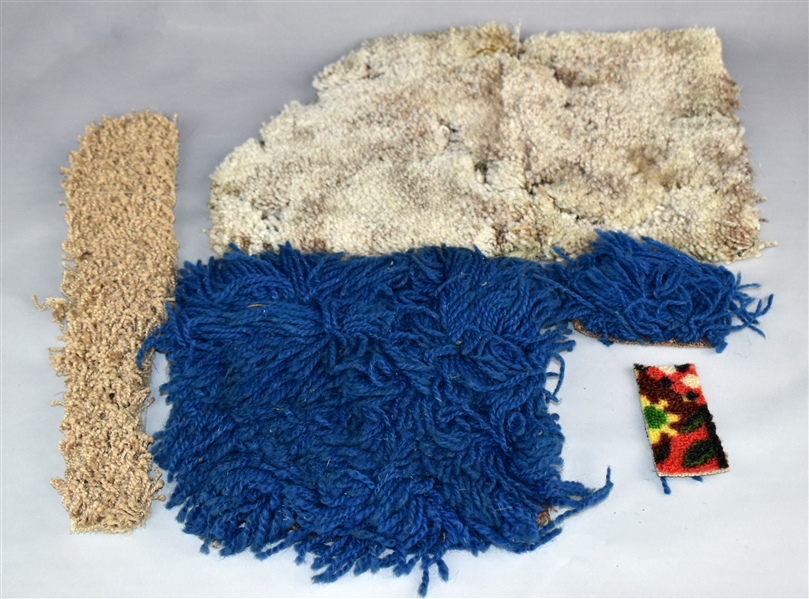 Elvis Presleys Graceland Carpet Pieces (5) – From the Collection of Graceland Cook Nancy Rooks