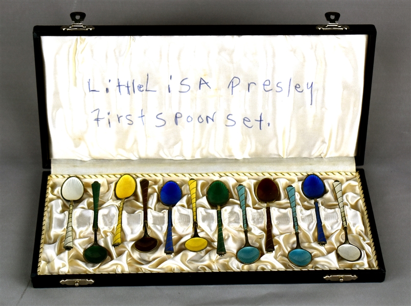 Lisa Marie Presleys Tiffanys Sterling Silver Spoon Set – From the Collection of Graceland Cook Nancy Rooks