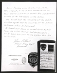 Elvis Presley Owned Macon, Georgia Police Badge Given to Him By Officer Gene E.E. Collins June 1, 1977 at the Macon Coliseum - Gifted to His Producer Felton Jarvis