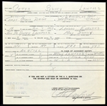 Peter Lawford Signed Document - Signed on Front and Back!