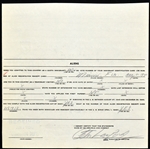 Peter Lawford Signed Document - Signed on Front and Back!