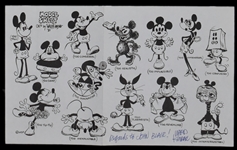 Cartoon Collection of Disney Illustrators and Artists Incl. Adriana Caselotti Voice of Snow White, Animator Ward Kimball, Cartoonist Don Tobin (3 Pieces)
